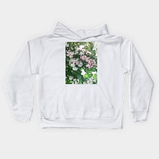 Pink hawthorns photograph Kids Hoodie